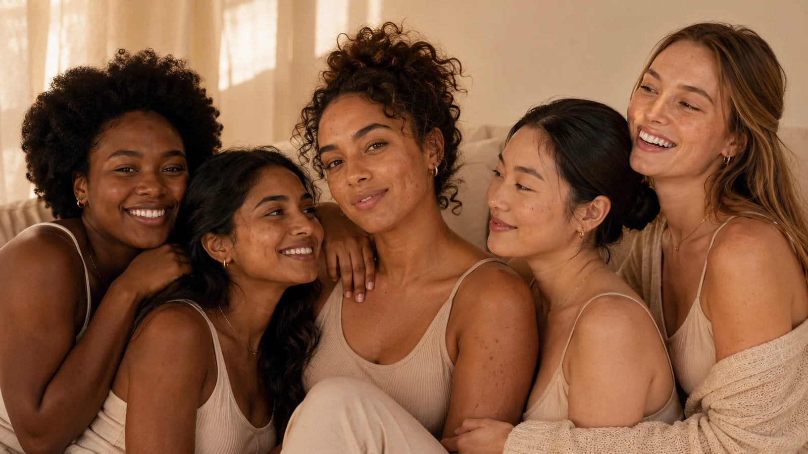 Diverse women glowing together with Yummiskin
